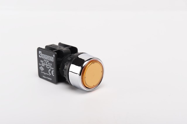 KB Series Plastic 1NO Spring Flush Yellow 22 mm Control Unit
